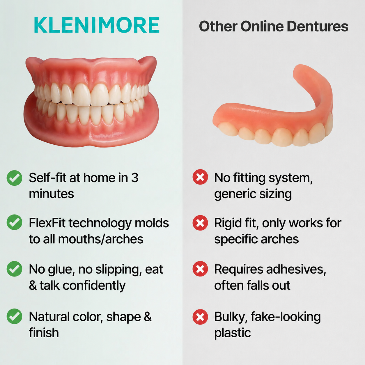 ⏰ Custom-Fit Dentures  ENDS TODAY   70% OFF | Smile with Confidence|Buy 2, Get 1 Free