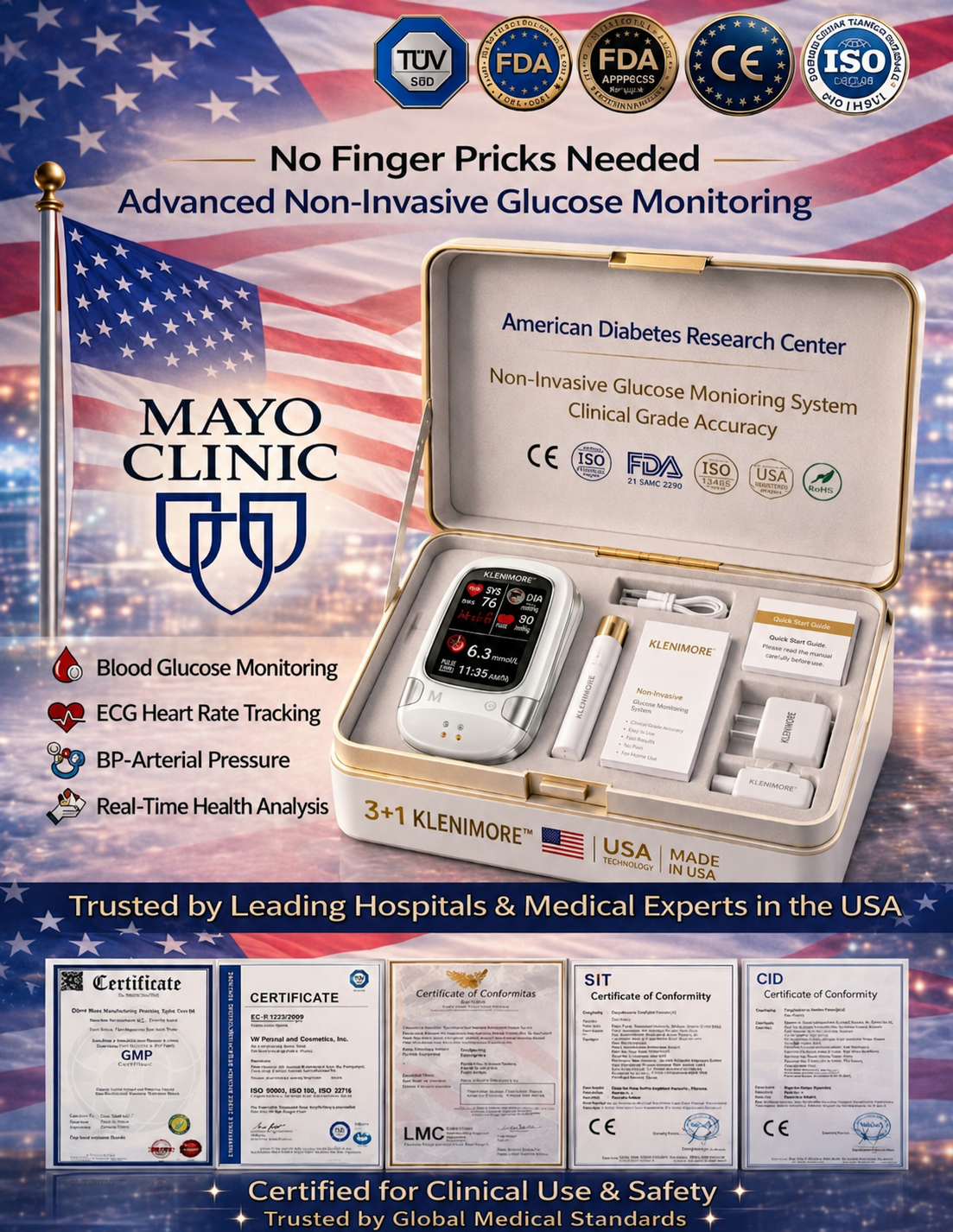 🔥Final 3 Hours: 70% OFF🏆Develops Newly Launched Non-Invasive Smart Blood Sugar Tracking Device✅TGA Approved