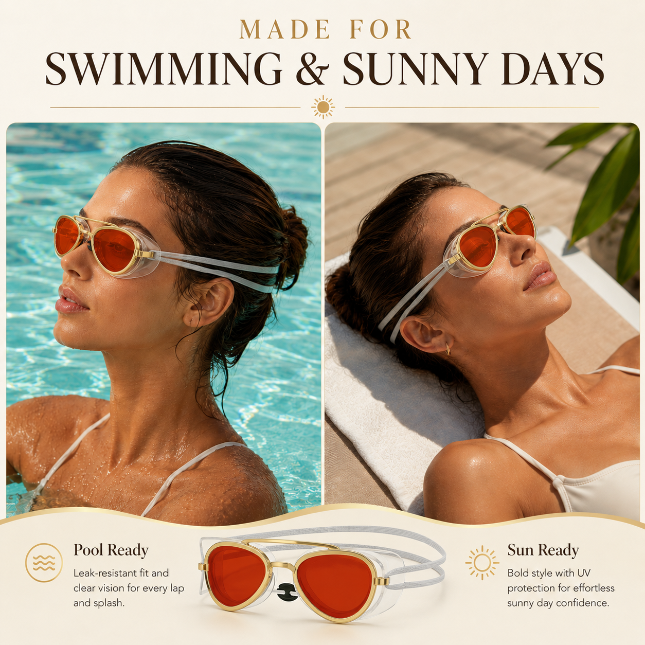 🔥 50% OFF Swim & Sun Ready Stylish Goggles – Pool & Beach Essential 😎